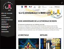 Tablet Screenshot of cathedraledereims.fr